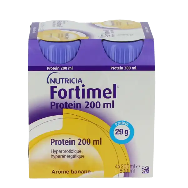 Fortimel Protein Nutriment Banane 4 Bouteilles/200ml