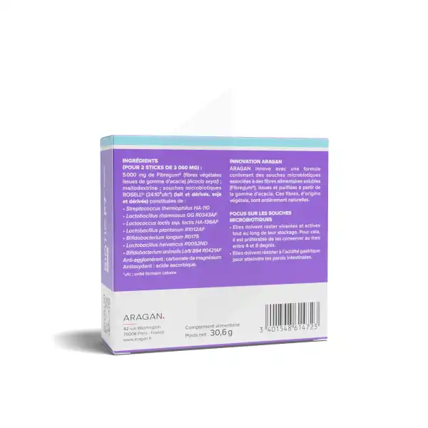 Aragan Pure Protect Biotic P7 Fibres 10 Jours Sticks B/10