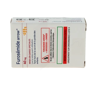 Furosemide Arrow 40 Mg, Comprimé Sécable
