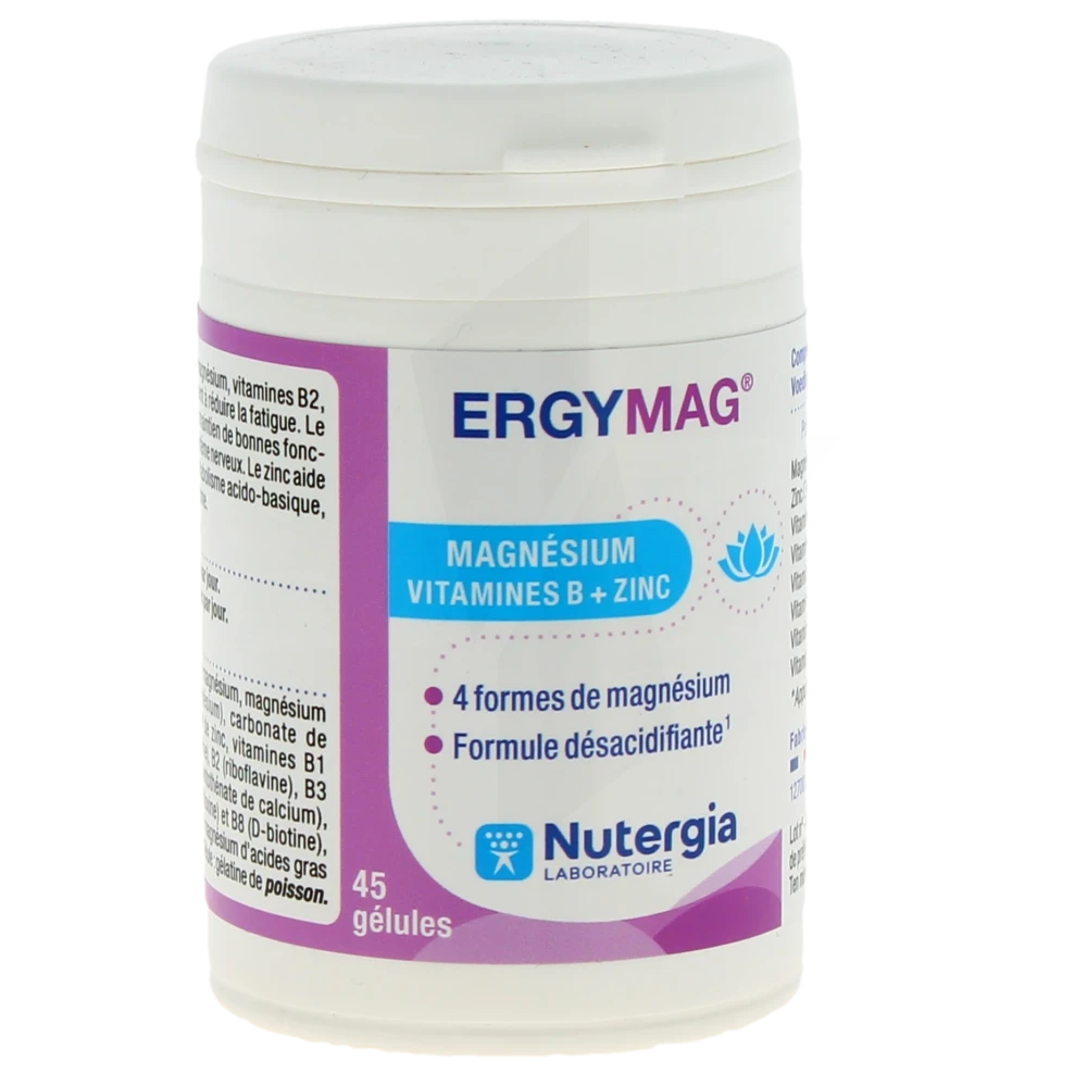 Ergymag Magnésium Vitamines B Gélules Boîte De 45