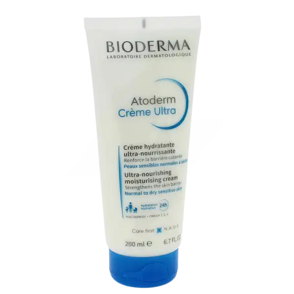 Bioderma Atoderm Crème Ultra Nourissante Hydratante Peau Normale à Sèche 200ml