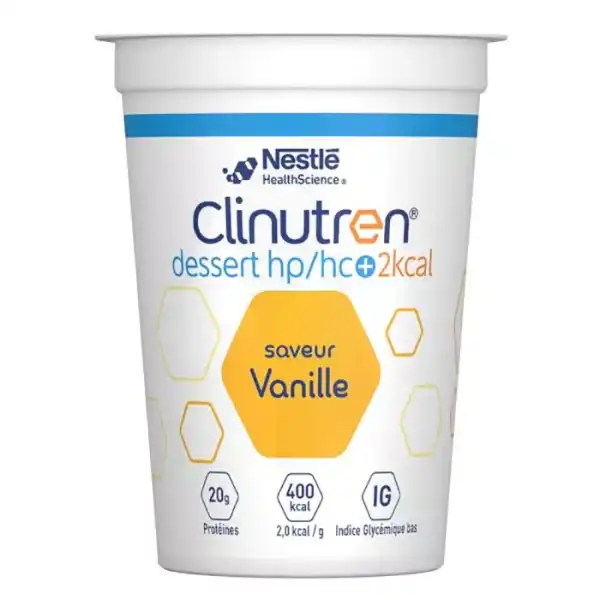 Clinutren Dessert 2.0 Kcal Nutriment Vanille 4 Cups/125g