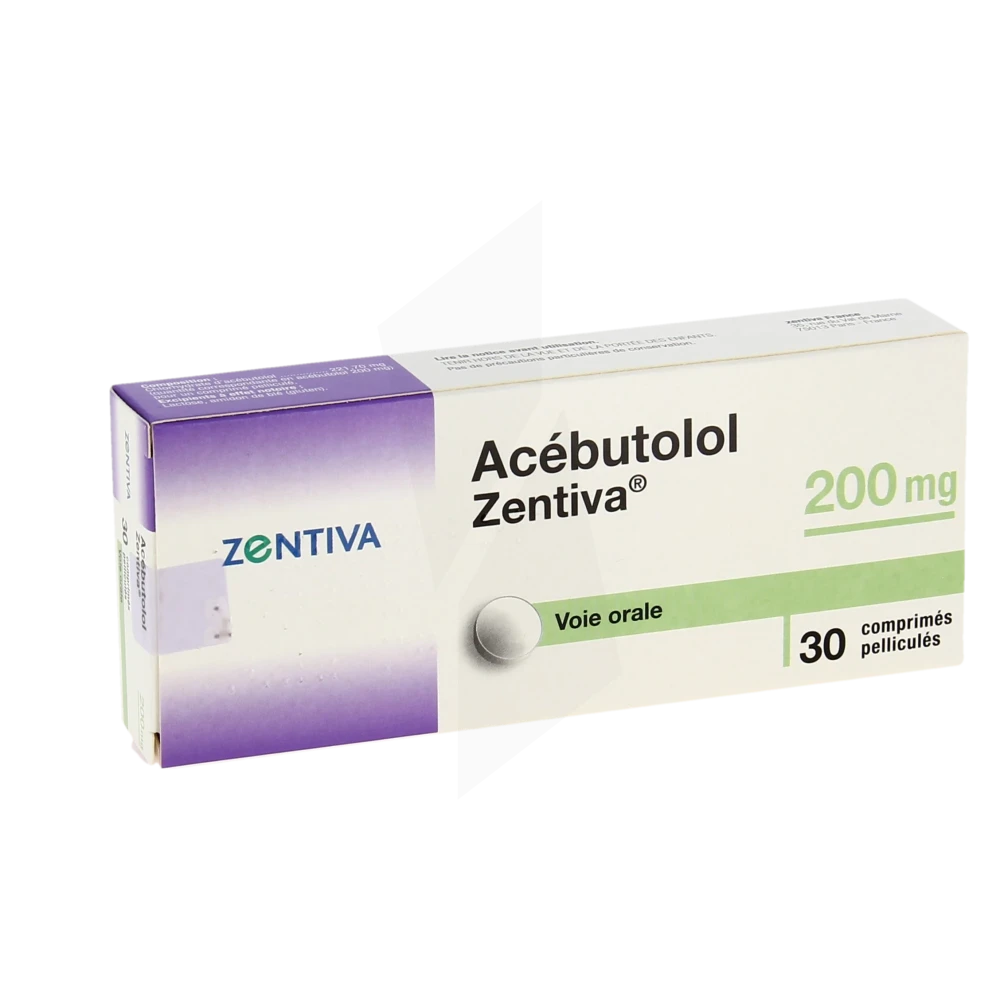 Acebutolol Zentiva 200 Mg, Comprimé Pelliculé