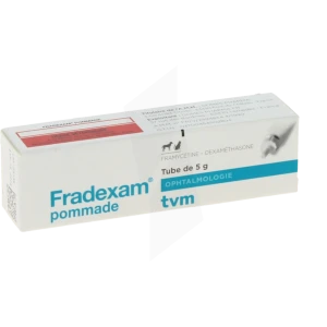 Fradexam 3150 Ui/g + 0,76 Mg/g Pommade Ophtalmique Pour Chiens Et Chats, Pommade Ophtalmique