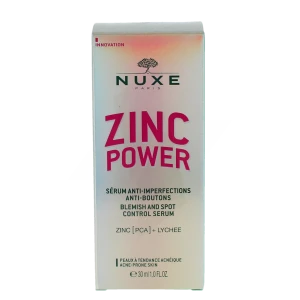 Nuxe Zinc Power Sérum Flacon Pipette De 30 Ml