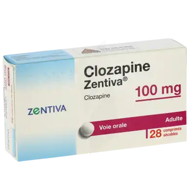 Clozapine Zentiva 100 Mg, Comprimé Sécable à Bordeaux