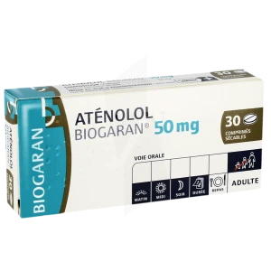 Atenolol Biogaran 50 Mg, Comprimé Sécable