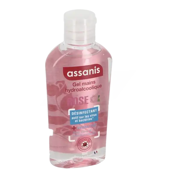 Assanis Pocket Gel Hydroalcoolique Rose Fl/80ml