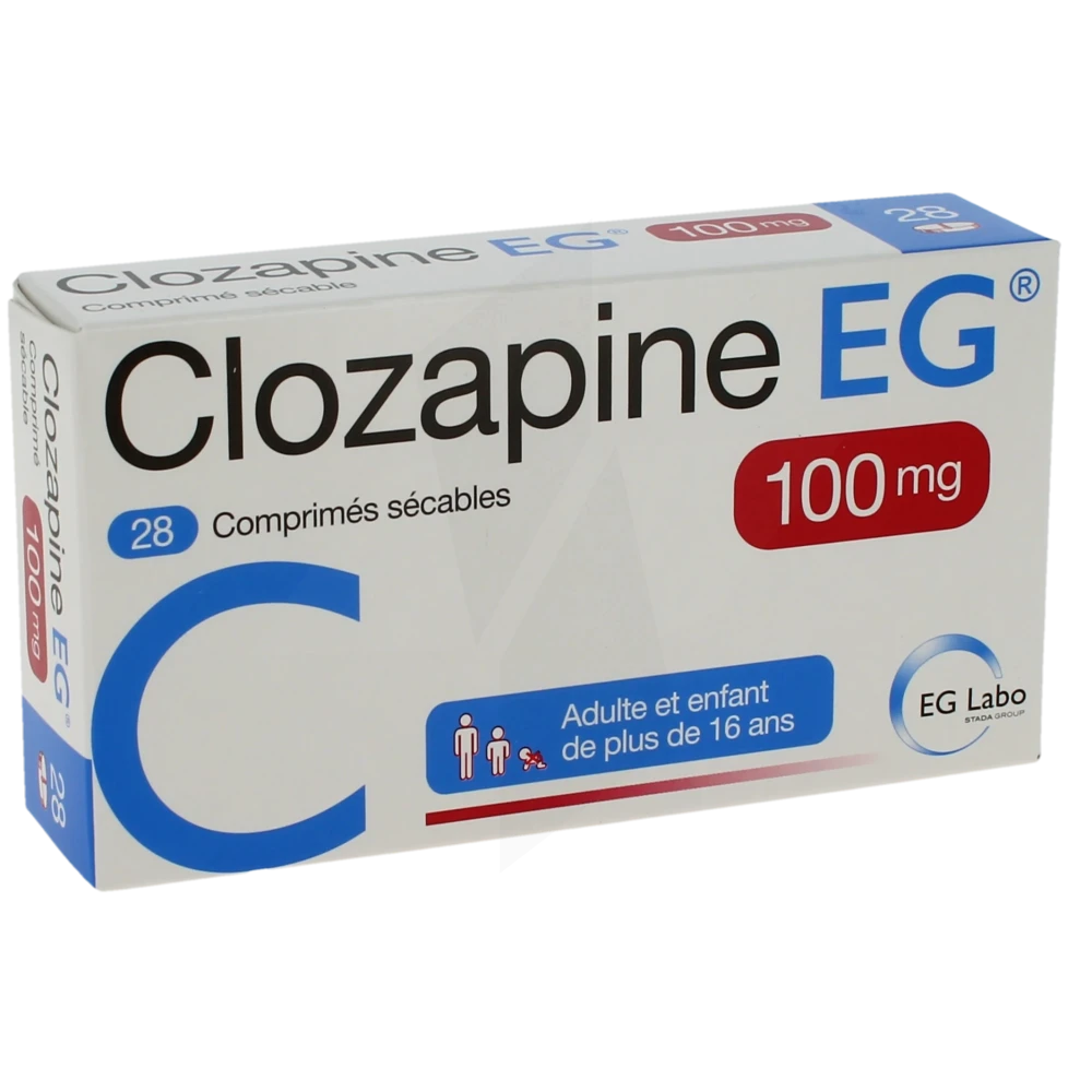 Clozapine Eg 100 Mg, Comprimé Sécable
