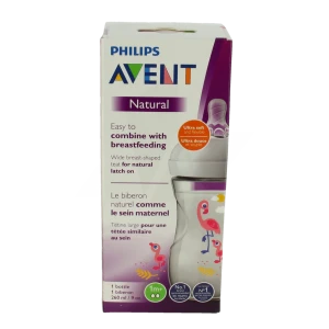 Avent Natural 2.0 Biberon Flamant 260ml