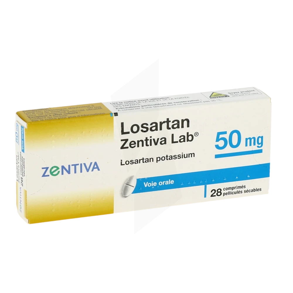 Losartan Zentiva Lab 50 Mg, Comprimé Pelliculé Sécable