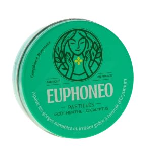 Euphoneo Menthe Eucalyptus Pastille Sans Sucre Boîte De 50