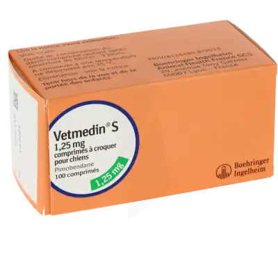 Vetmedin S 1,25 Mg Comprimes A Croquer Pour Chiens, Comprimé à Croquer à RUMILLY