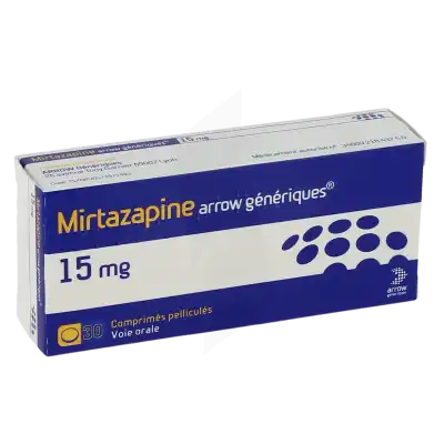 Mirtazapine Arrow Generiques 15 Mg, Comprimé Pelliculé à Lavernose-Lacasse