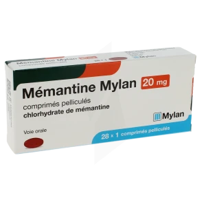 Memantine Mylan 20 Mg, Comprimé Pelliculé