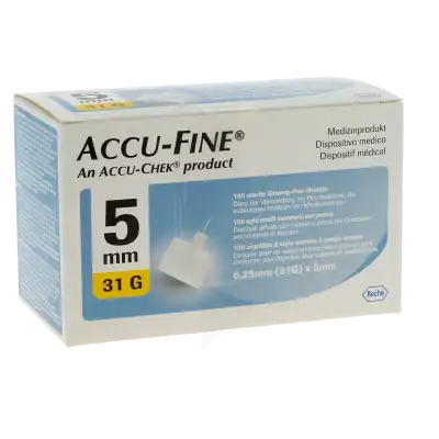 Accu Fine Aiguille Pour Stylo Injecteur 31 Gx5mm Boîte De 100 à Paris