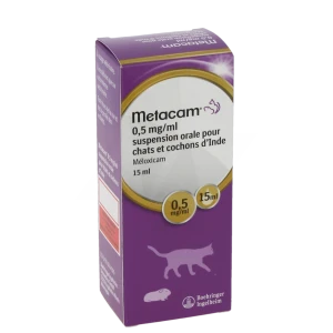 Metacam 0,5 Mg/ml Suspension Orale Pour Chats Et Cochons D'inde, Suspension Buvable