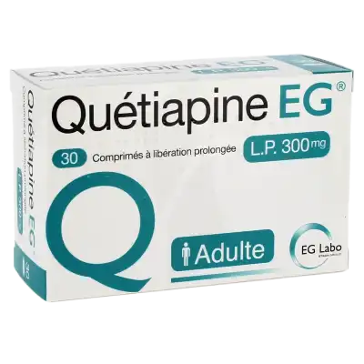 Quetiapine Eg Lp 300 Mg, Comprimé à Libération Prolongée à FLEURANCE