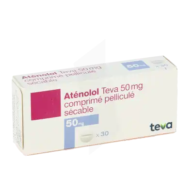 Atenolol Teva 50 Mg, Comprimé Pelliculé Sécable à CHAMPAGNOLE