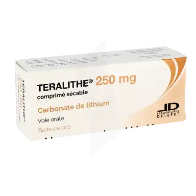 TERALITHE 250 mg, comprimé sécable