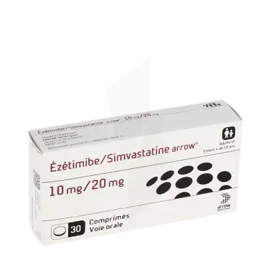 Ezetimibe/simvastatine Arrow 10 Mg/20 Mg, Comprimé à SAINT-PRIEST