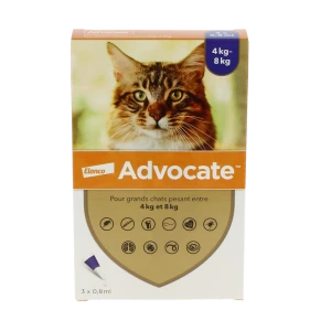 Advocate 80 Mg + 8 Mg Solution Pour Spot-on Pour Grands Chats, Solution Pour Spot-on