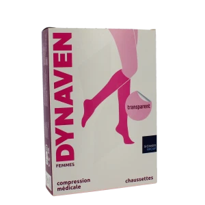 Sigvaris Dynaven Transparent Chaussette Classe 2 Beige Foncé Long L