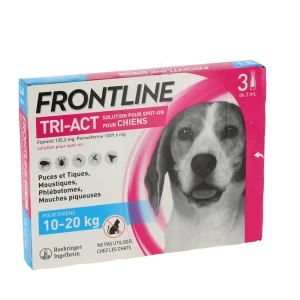 Frontline Tri-act Solution Pour Spot-on Pour Chiens 10 - 20 Kg, Solution Pour Spot-on