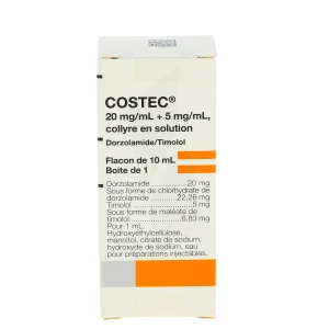 Costec 20 Mg/ml + 5 Mg/ml, Collyre En Solution