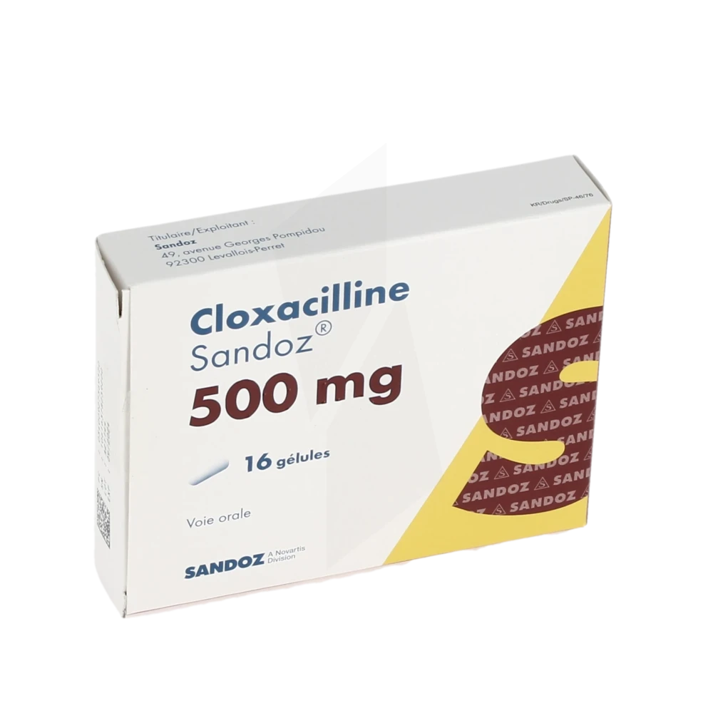 Cloxacilline Sandoz 500 Mg, Gélule