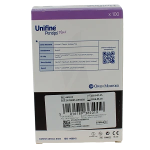 Unifine Plus Aiguille Avec Désadaptateur Pour Stylo 5mm B/100