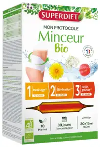 Superdiet Solution Buvable Protocole Minceur Bio 30 Ampoules/15ml à SEYNE-SUR-MER (LA)