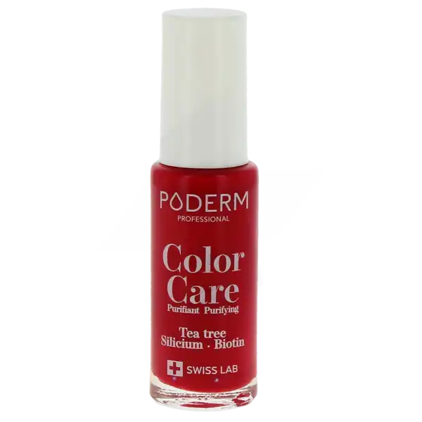 Poderm Vernis Color Care 797 Rouge Rose Flacon De 8 Ml