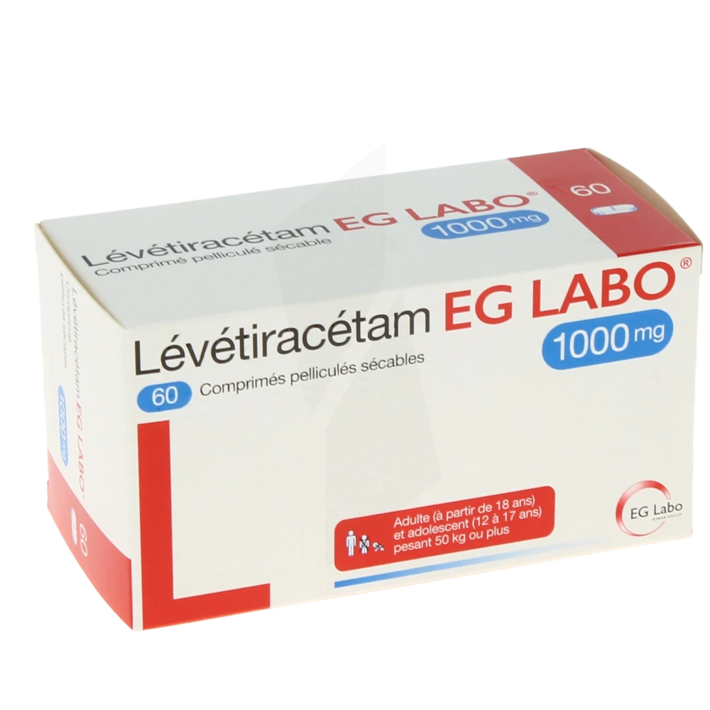 Levetiracetam Eg Labo 1000 Mg, Comprimé Pelliculé Sécable