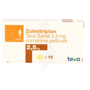 Zolmitriptan Biogaran 2,5 Mg, Comprimé Orodispersible