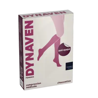 DYNAVEN SEMI-OPAQUE CHAUSSETTES  FEMME CLASSE 2 NOIR SMALL NORMAL