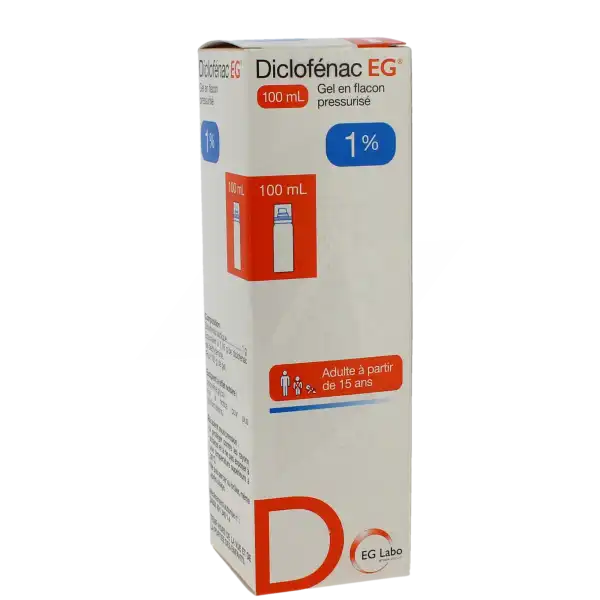 Diclofenac Eg 1 %, Gel En Flacon Pressurisé