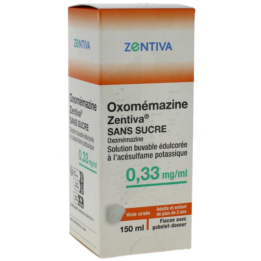 Oxomemazine Zentiva 0,33 Mg/ml Sans Sucre, Solution Buvable édulcorée à L'acésulfame Potassique