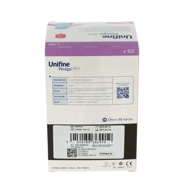 Unifine Plus Aiguille Avec Désadaptateur Pour Stylo 12mm B/100