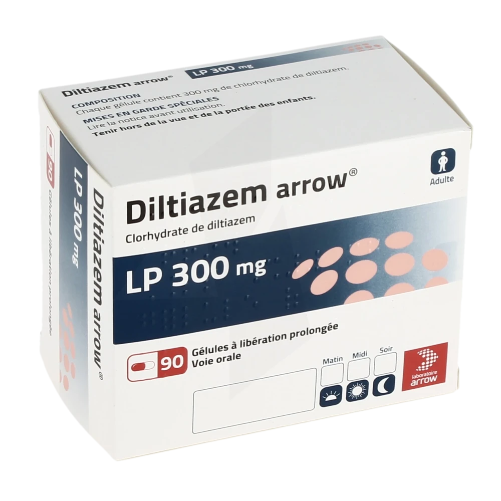 Diltiazem Arrow Lp 300 Mg, Gélule à Libération Prolongée