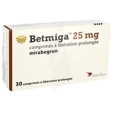 Betmiga 25 Mg, Comprimé à Libération Prolongée à Paris