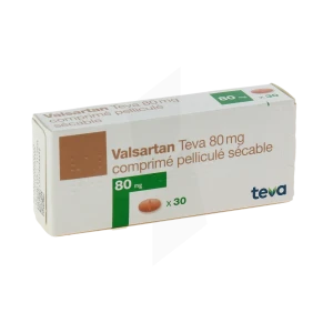 Valsartan Teva 80 Mg, Comprimé Pelliculé Sécable