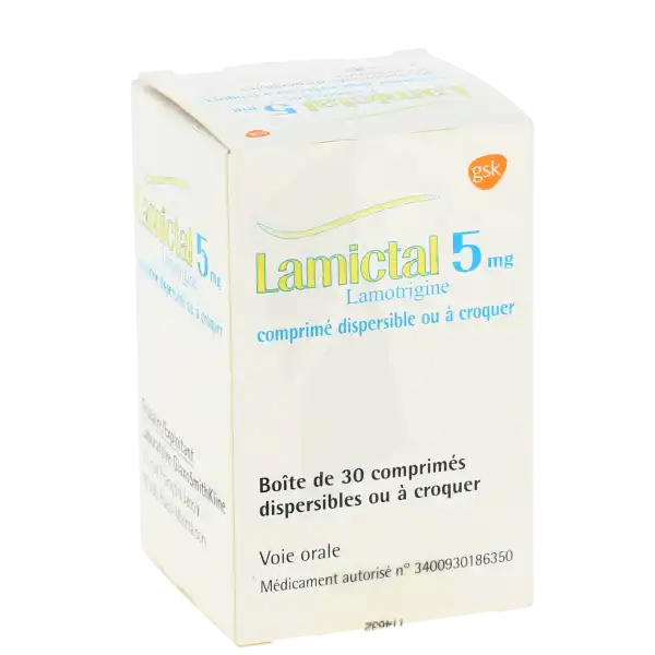 Lamictal 5 Mg, Comprimé Dispersible Ou à Croquer