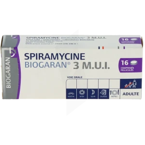 Spiramycine Biogaran 3 M.u.i., Comprimé Pelliculé