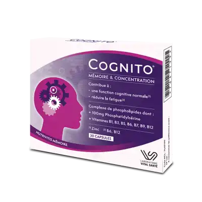 Vital Santé Cognito Mémoire Fonction Cognitive Normale Capsules B/30 à Ecommoy