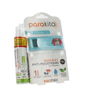 Parakito Bracelet Anti-moustique Junior Monstres +spray Offert 30ml