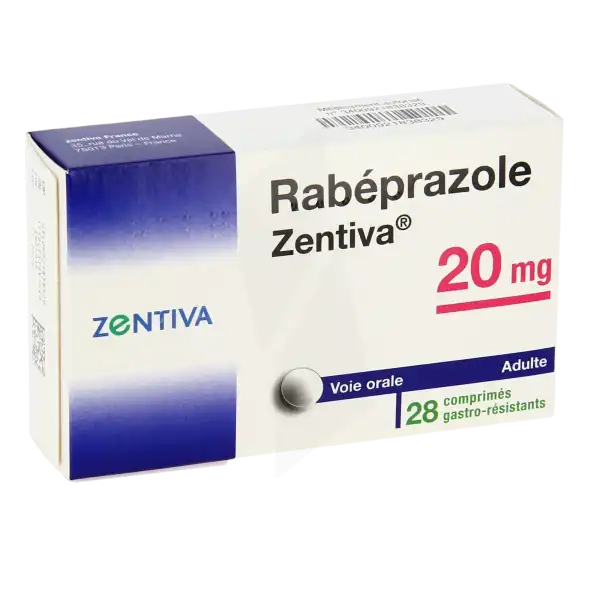 Rabeprazole Zentiva 20 Mg, Comprimé Gastro-résistant