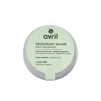 Avril Déodorant Baume Peaux Sensibles Bergamote Bio 75g