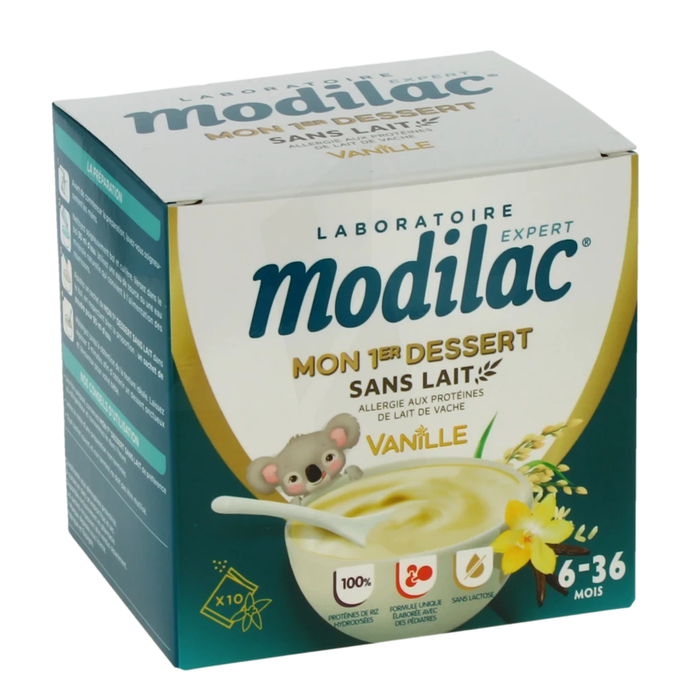 Modilac Mon 1er Dessert Sans Lait Pdr Vanille Dès 6 Mois 10sachets/18.6g