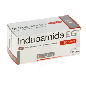 Indapamide Eg Lp 1,5 Mg, Comprimé Pelliculé à Libération Prolongée